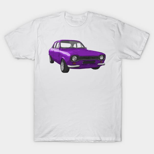 Classic Escort MK1 Purple T-Shirt by jdm1981